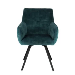 Adrien Fauteuil confortable en tissu avec pieds en métal