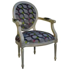 Adrien Fauteuil Louis XVI médaillon revisité fabrication française