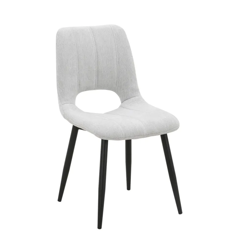 AgatheChaise cosy en tissu avec pieds en métal noir