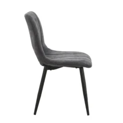 AgatheChaise cosy en tissu avec pieds en métal noir