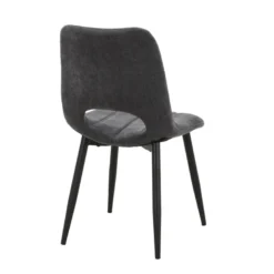 AgatheChaise cosy en tissu avec pieds en métal noir