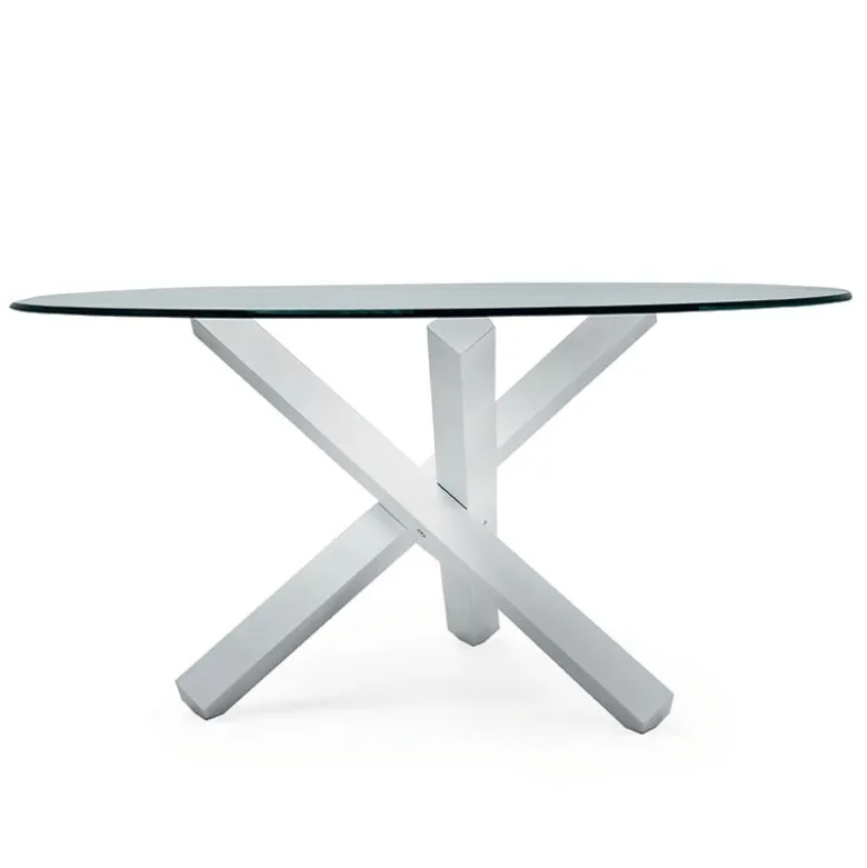 Aikido Sovet® Table en verre design ronde