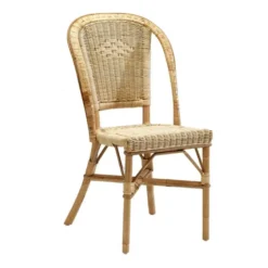 AlbertineChaise en rotin vintage