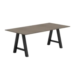Alegro Table belge rectangulaire en stratifié avec pieds en forme de tréteau