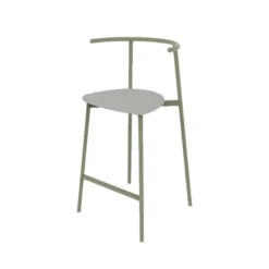 Alice Carrier ® Tabouret snack moderne en acier fabriqué en France