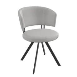 Allure Chaise design confortable pivotante en simili avec pieds en métal