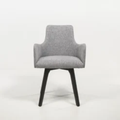 Anders Fauteuil cocooning en tissu et pieds bois