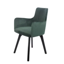 Anders Fauteuil cocooning en tissu et pieds bois