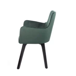 Anders Fauteuil cocooning en tissu et pieds bois