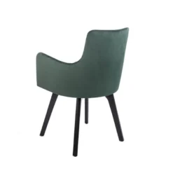 Anders Fauteuil cocooning en tissu et pieds bois