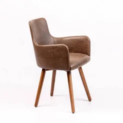 Anders Fauteuil rembourré avec pieds bois