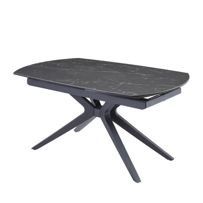AngèleTable moderne extensible en céramique pieds métal