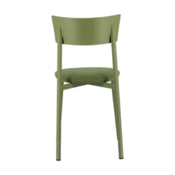 Anémone Carrier® Chaise française avec assise en tissu rembourrée et dossier métal