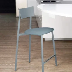 Anémone Carrier ® Tabouret snack contemporain en métal de fabrication française