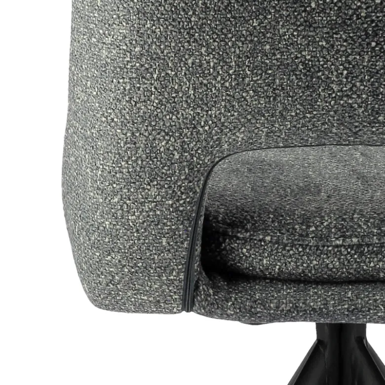 AzaléeChaise moderne en tissu rembourrée pieds en métal