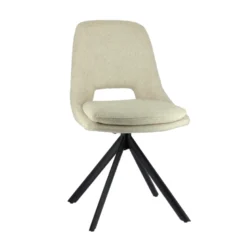 AzaléeChaise moderne en tissu rembourrée pieds en métal