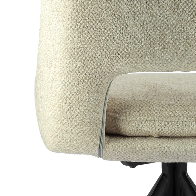 AzaléeChaise moderne en tissu rembourrée pieds en métal