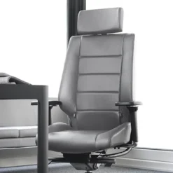 Azkar Fauteuil de direction en cuir sur roulettes