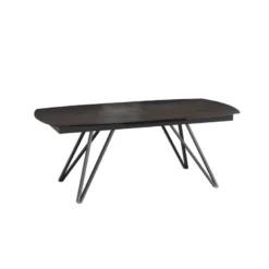 BabyloneTable en céramique extensible avec pieds design en métal noir