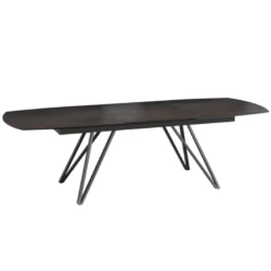 BabyloneTable en céramique extensible avec pieds design en métal noir