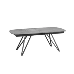 BabyloneTable en céramique extensible avec pieds design en métal noir