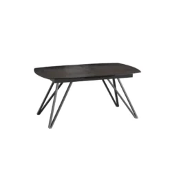BabyloneTable en céramique extensible avec pieds design en métal noir