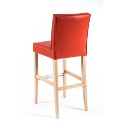 BarCarpe 2 Tabouret de bar matelassé en synthétique et bois