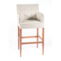 BarDiem 2 Tabouret de bar en synthétique et bois