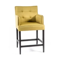 BarDiem 2 Tabouret snack en tissu matelassé avec accoudoirs