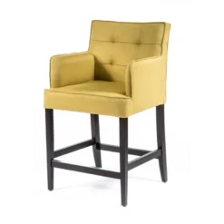 BarDiem 2 Tabouret snack en tissu matelassé avec accoudoirs
