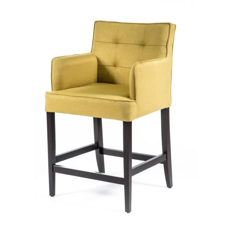 BarDiem 2 Tabouret snack en tissu matelassé avec accoudoirs
