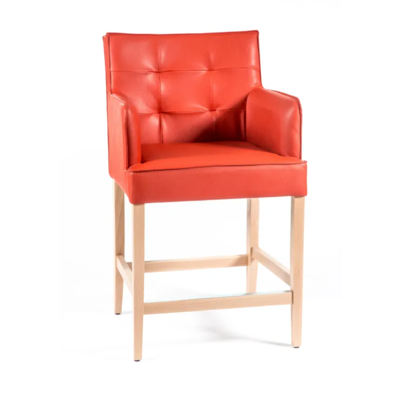 BarDiem 2 Tabouret snack matelassé avec accoudoirs