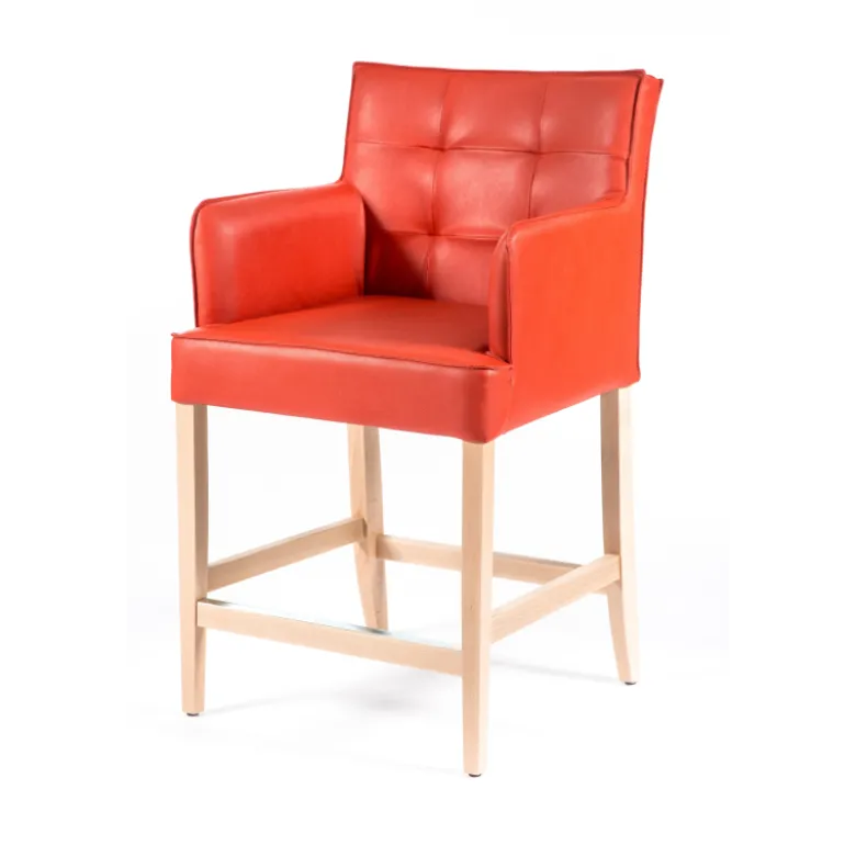 BarDiem 2 Tabouret snack matelassé avec accoudoirs