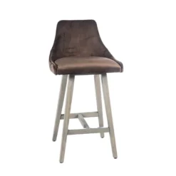 BarLars line Tabouret snack moderne coque tissu dos matelassé