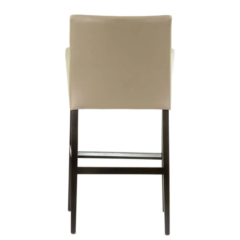 BarMatiz Tabouret de bar avec dossier matelassé et accoudoirs