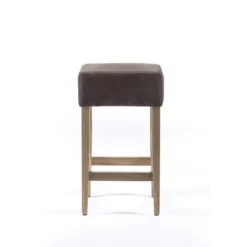 BarMax Tabouret snack sans dossier en tissu et bois