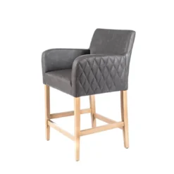 BarMoritz diamant Tabouret snack avec accoudoirs matelassé sur le dossier