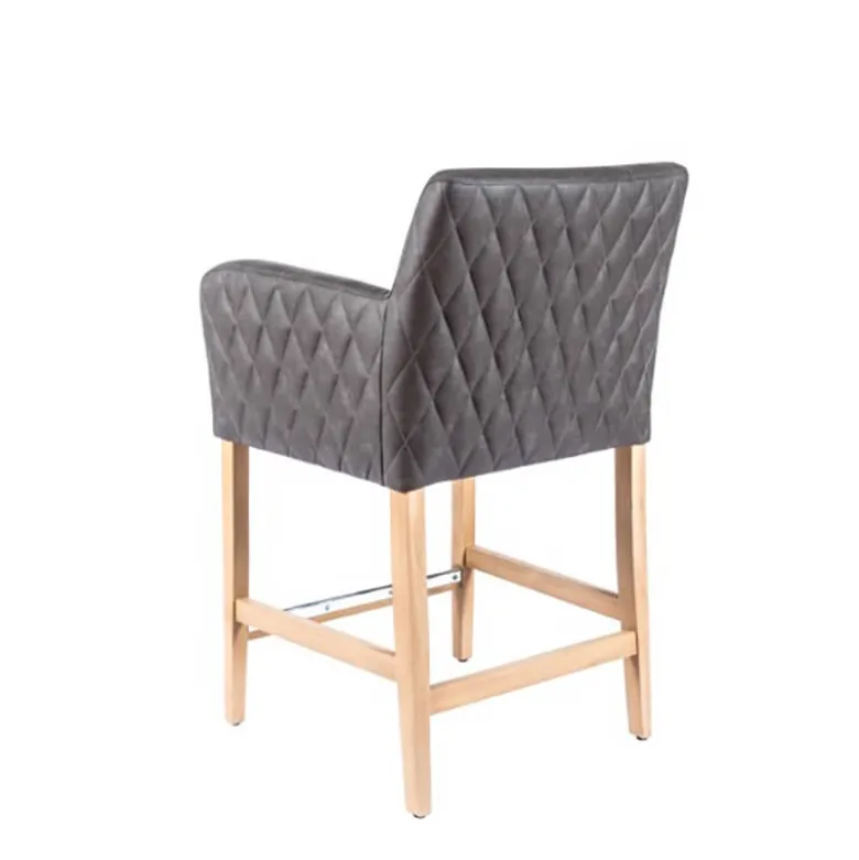 BarMoritz diamant Tabouret snack avec accoudoirs matelassé sur le dossier