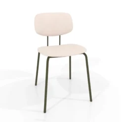 Bistro Chaise inspiration vintage en simili avec pieds en métal