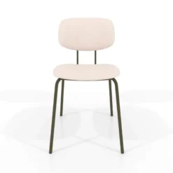 Bistro Chaise inspiration vintage en simili avec pieds en métal