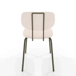 Bistro Chaise inspiration vintage en simili avec pieds en métal
