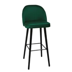 Bistrot Tabouret de bar en tissu avec pieds en bois