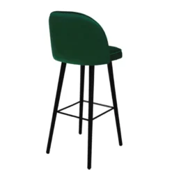 Bistrot Tabouret de bar en tissu avec pieds en bois