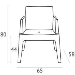 Box Fauteuil de terrasse moderne en polypropylène