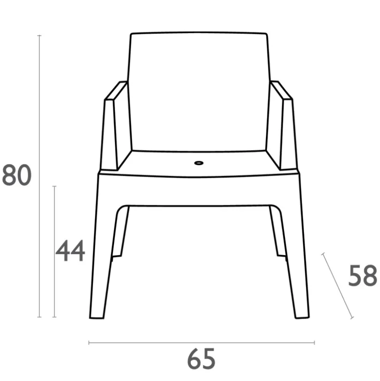 Box Fauteuil de terrasse moderne en polypropylène