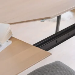 Brest Mobitec® Table en bois massif extensible avec pieds en métal forme épingle