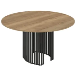 Canvas Table design ronde avec pied central en métal