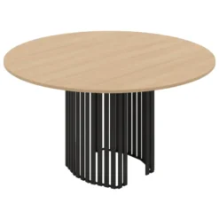 Canvas Table design ronde avec pied central en métal