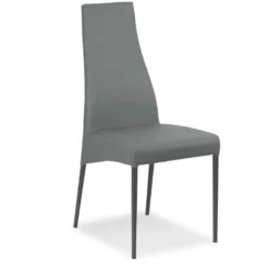 Carla Chaise en cuir de salle à manger italienne