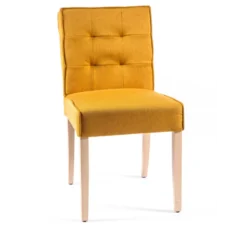 Carpe 2 Chaise matelassée en tissu et bois